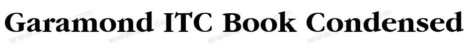 Garamond ITC Book Condensed BT字体转换